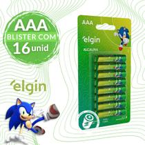 Pilha Alcalina Aaa Elgin Com 16 Unidades Longa Duração Pilha Alcalina Aaa Elgin Com 16 Unidades Longa Duração