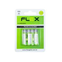 Pilha Alcalina Aaa Flex 04 Unidades Fx- Aaak4