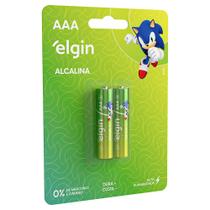 Pilha Alcalina AAA LRO2 - 1.5V (2 pilhas) - ELGIN