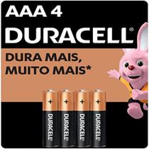 Pilha Alcalina AAA Palito com 4 unidades DURACELL Pilha Alcalina AAA Palito com 4 unidades DURACELL