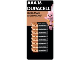 Pilha Alcalina AAA Palito Duracell - 16 Unidades Pilha Alcalina AAA Palito Duracell - 16 Unidades