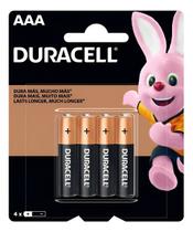 Pilha alcalina aaa palito duracell - cartela com 4 unidades Pilha alcalina aaa palito duracell - cartela com 4 unidades
