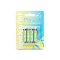 Pilha Alcalina AAA Palito Maxprint Cartela C/4 Unidades