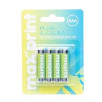 Pilha Alcalina-AAA Pequena 1,5V BT C/4 - Maxprint