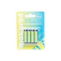 Pilha Alcalina AAA Pequena c/ 4 Unidades Maxprint