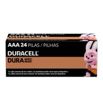 Pilha Alcalina AAA Pequena Duracell Com 24 Unidades