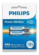 Pilha Alcalina AAA Philips Palito 2 Unidades Pilha Alcalina AAA Philips Palito 2 Unidades