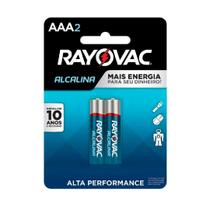 Pilha Alcalina Aaa2 Rayovac Cartela Com 02 Unidades - UN / 2 Pilha Alcalina Aaa2 Rayovac Cartela Com 02 Unidades - UN / 2