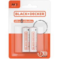 Pilha Alcalina B+D High Ultra Alkaline AA LR6 1,5V Blister Com 2 Unidade BDBT-00AA-02 Black Decker