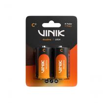 Pilha Alcalina C LR14 1,5V VPCB2 com 2 Unidades para Controles Lanternas e Brinquedos Vinik