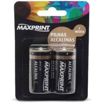 Pilha Alcalina C Média c/ 2 Unidades Maxprint