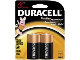 Pilha Alcalina C Média Duracell Com 2 unidades