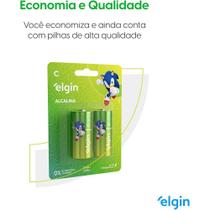Pilha Alcalina C Média Elgin Blister c/ 2 Unidades Pilha Alcalina C Média Elgin Blister c/ 2 Unidades