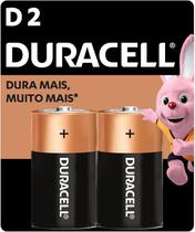 Pilha Alcalina D Grande DURACELL Com 2 unidades Pilha Alcalina D Grande DURACELL Com 2 unidades
