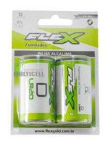 Pilha Alcalina D Grande Lr20 Cartela 2Un 1.5V Fx-Dk2 Flex