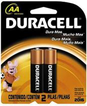 Pilha alcalina Duracell AA - cartela com 2 unidades