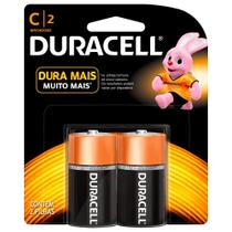 Pilha Alcalina Duracell C Média com 2 Unidades