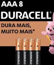 Pilha Alcalina Duracell Palito AAA - BT 8 UN