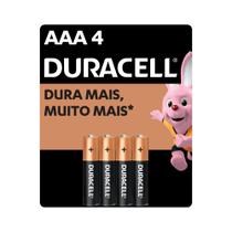 Pilha Alcalina Duracell Palito AAA com 4 unidades