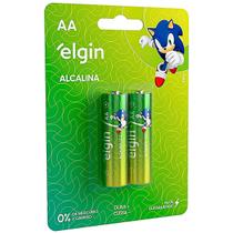 Pilha Alcalina Elgin AA Blister com 2 Pilhas