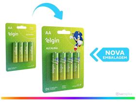 Pilha alcalina elgin aa com 4 pilhas