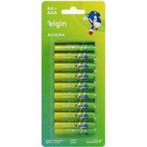 Pilha Alcalina ELGIN AA e AAA Blister com 16 Unidades