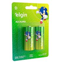 Pilha Alcalina Elgin D Grande 1,5v C/2 LR20 Pilha Alcalina Elgin D Grande 1,5v C/2 LR20