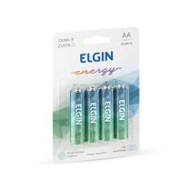 Pilha alcalina elgin energy aa c/4 lr6 1.5v blister 82153