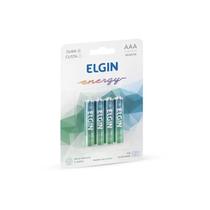 Pilha Alcalina Elgin Energy AAA LR03 1.5V Blister Pack com 4 unidades Pilha Alcalina Elgin Energy AAA LR03 1.5V Blister Pack com 4 unidades
