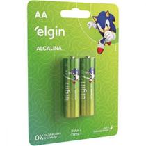 Pilha Alcalina Elgin Peq.Aa2 C/2 . / Kit C/ 10 Unidades