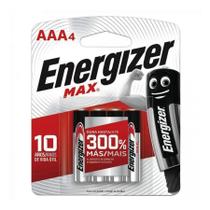 Pilha Alcalina Energizer Max, AAA Palito, com 4.un