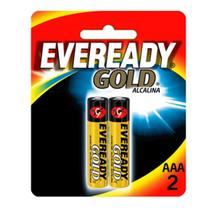 Pilha Alcalina Eveready Gold AAA Palito - 2 Unidades