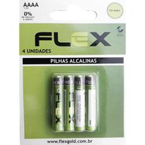 Pilha Alcalina FX-AAAAK4-4A 1.5V Flex Cartela 4 Unidades