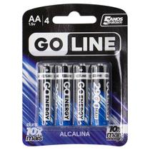 Pilha Alcalina Goline AA / 1.5V - 4 Unidades