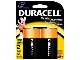 Pilha Alcalina Grande Duracell D Cartela Com 2 Unidades