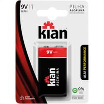 Pilha Alcalina Kian Bateria 9V Pilha Alcalina Kian Bateria 9V