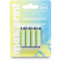 Pilha alcalina maxprint aaa palito 1,5v bt c/4 Pilha alcalina maxprint aaa palito 1,5v bt c/4