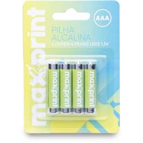 Pilha Alcalina Maxprint Aaa Palito 1,5v Bt C/4