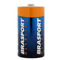Pilha Alcalina Média C 1,5V Cartela com 02 Unidades Brasfort Pilha Alcalina Média C 1,5V Cartela com 02 Unidades Brasfort