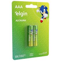 Pilha Alcalina Palito AAA Blister 2 LR03 1,5V - Elgin Pilha Alcalina Palito AAA Blister 2 LR03 1,5V - Elgin