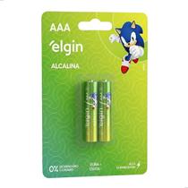 Pilha Alcalina Palito AAA Blister c/ 2 Sonic - Elgin Pilha Alcalina Palito AAA Blister c/ 2 Sonic - Elgin