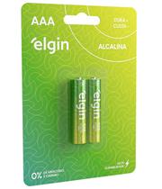 Pilha Alcalina Palito AAA Cartela 02UN ELGIN Pilha Alcalina Palito AAA Cartela 02UN ELGIN