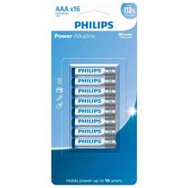 Pilha alcalina palito AAA com 16 unidades LR03P16B/59 Philips