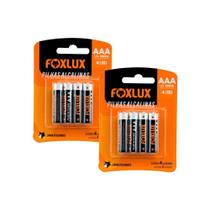 Pilha Alcalina Palito Aaa Foxlux Com 8 Unidades