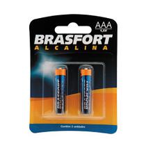 Pilha Alcalina Palito AAA2 C/2 - Brasfort