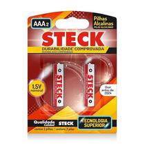 Pilha Alcalina Palito Aaa2 Cartela com 2 Pilhas - Steck