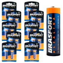 Pilha Alcalina Pequena AA 1,5V Kit com 20 Unidades BRASFORT