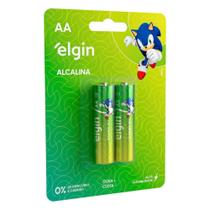 Pilha Alcalina Pequena AA Blister 2 LR6 1,5V - Elgin Pilha Alcalina Pequena AA Blister 2 LR6 1,5V - Elgin