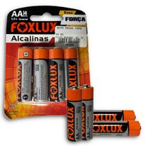 Pilha Alcalina Pequena AA Com 4 Un Foxlux