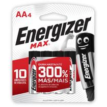 Pilha Alcalina Pequena AA Energizer MAX BL.C/04